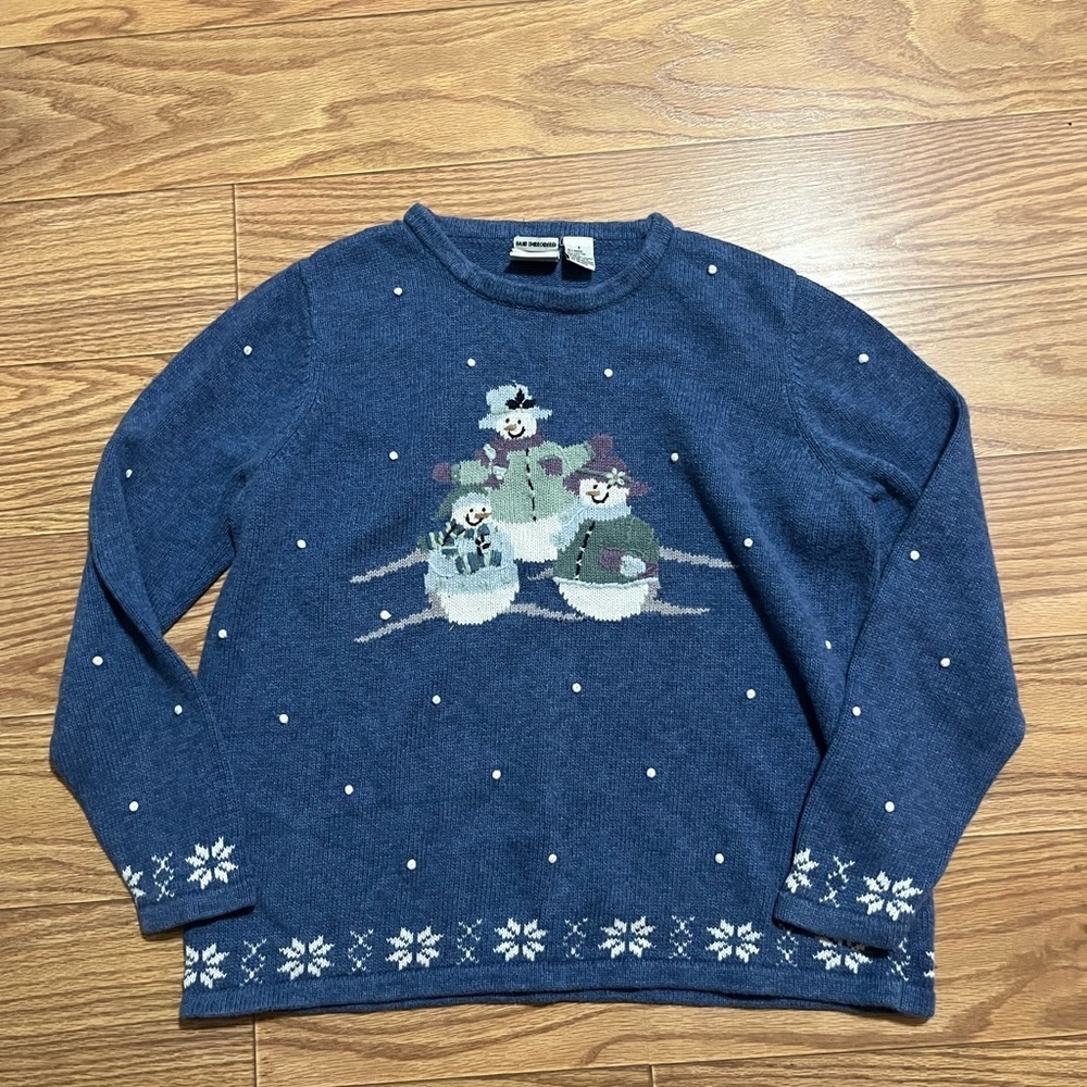 Vintage CJ Banks Snowman Sweater Large